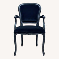 Black Velvet Armchair
