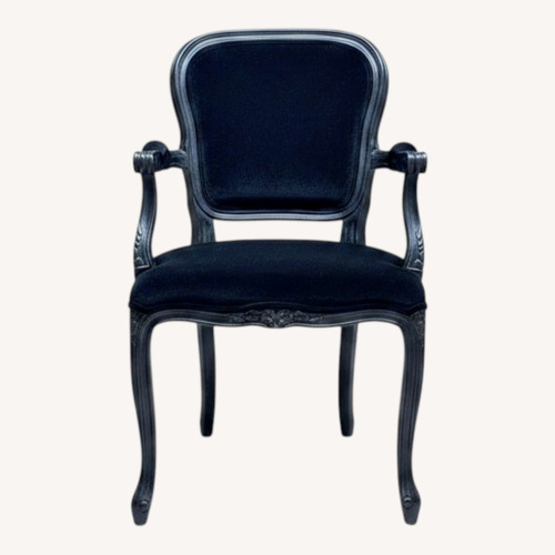 Used Black Velvet Armchair for sale on AptDeco