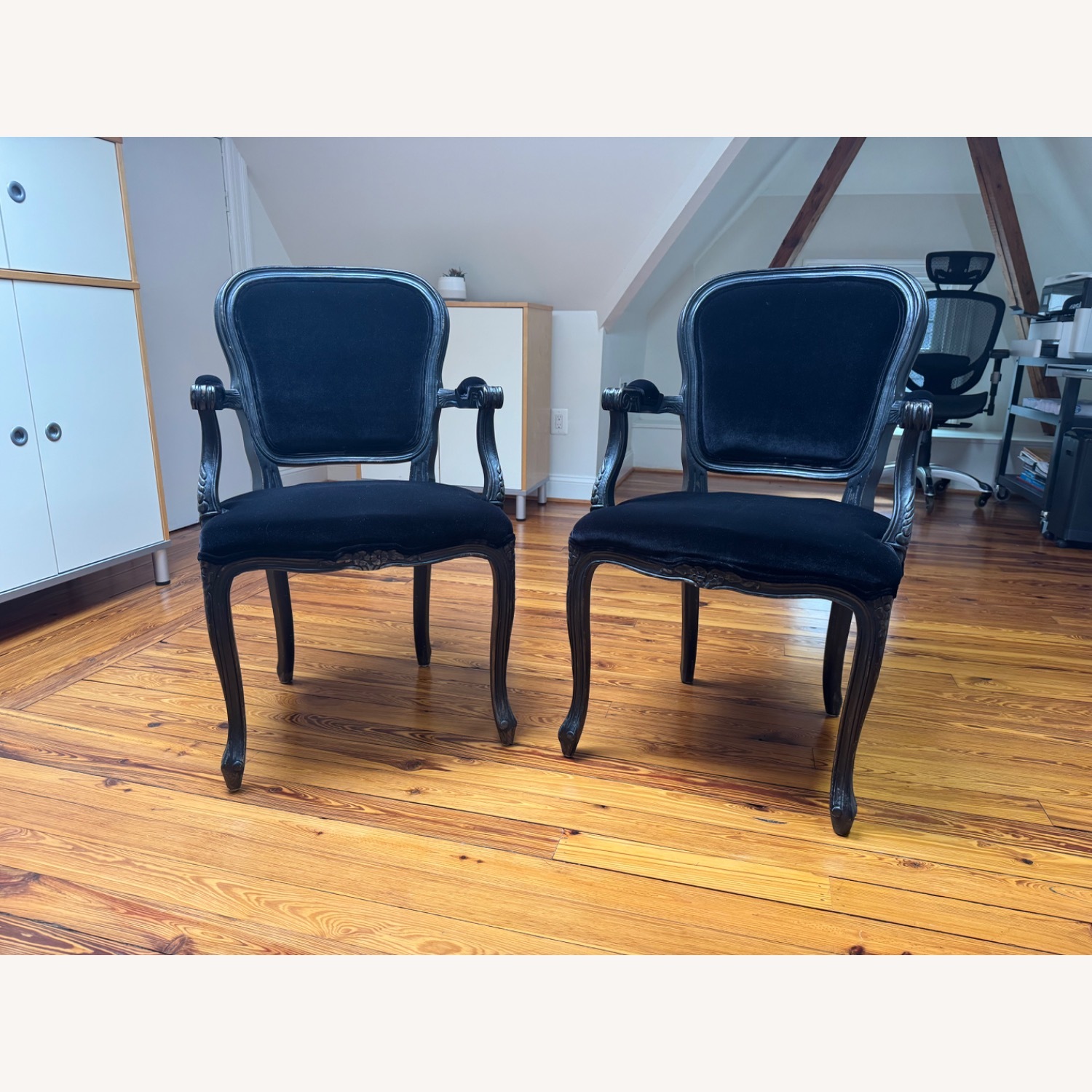 Black Velvet Armchair - image-6