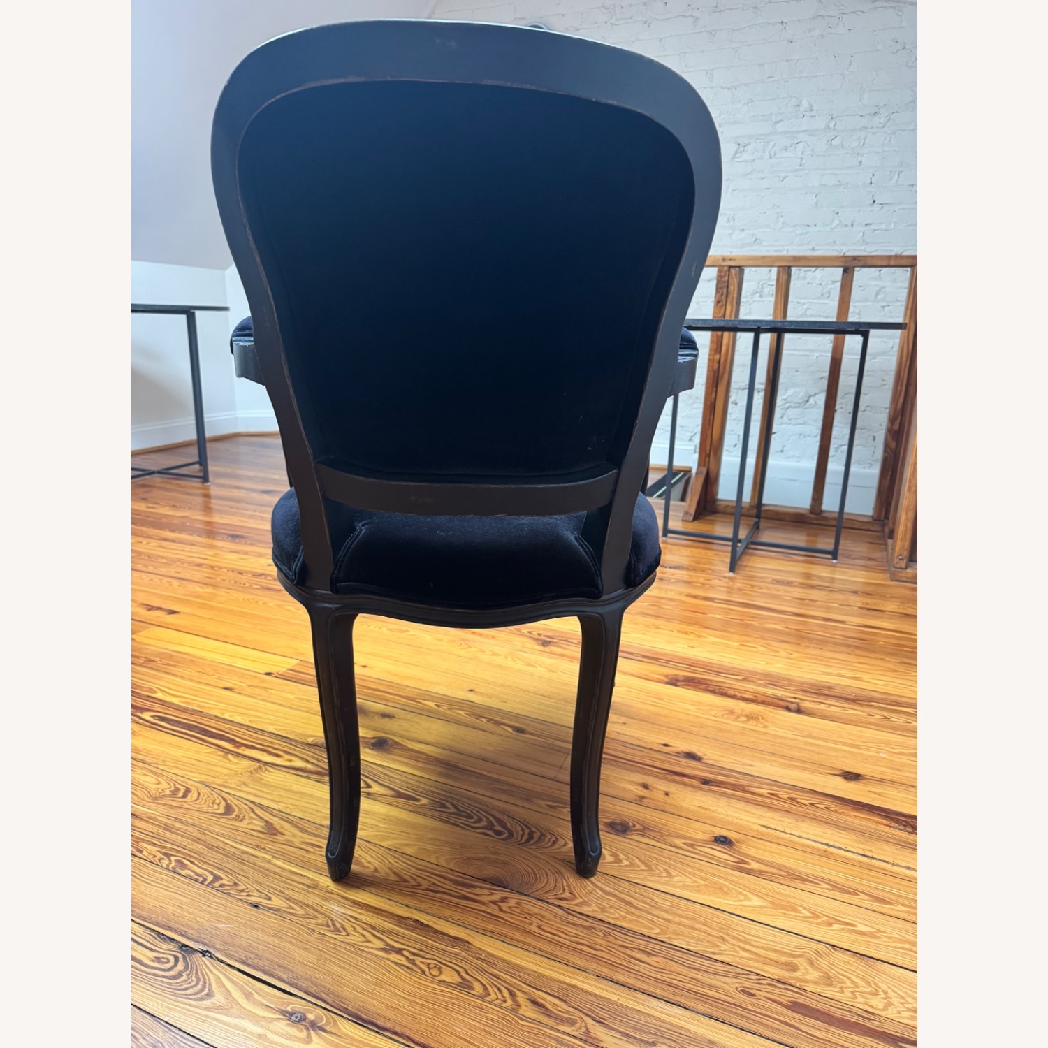 Black Velvet Armchair - image-3