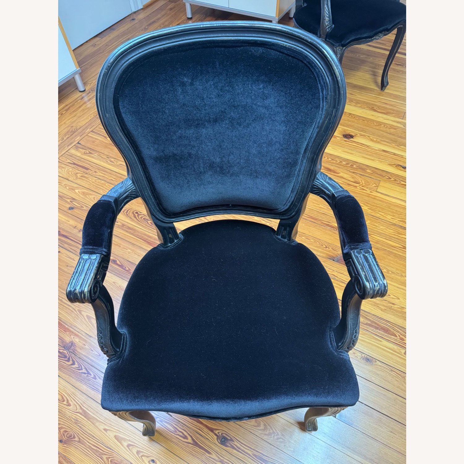 Black Velvet Armchair - image-1