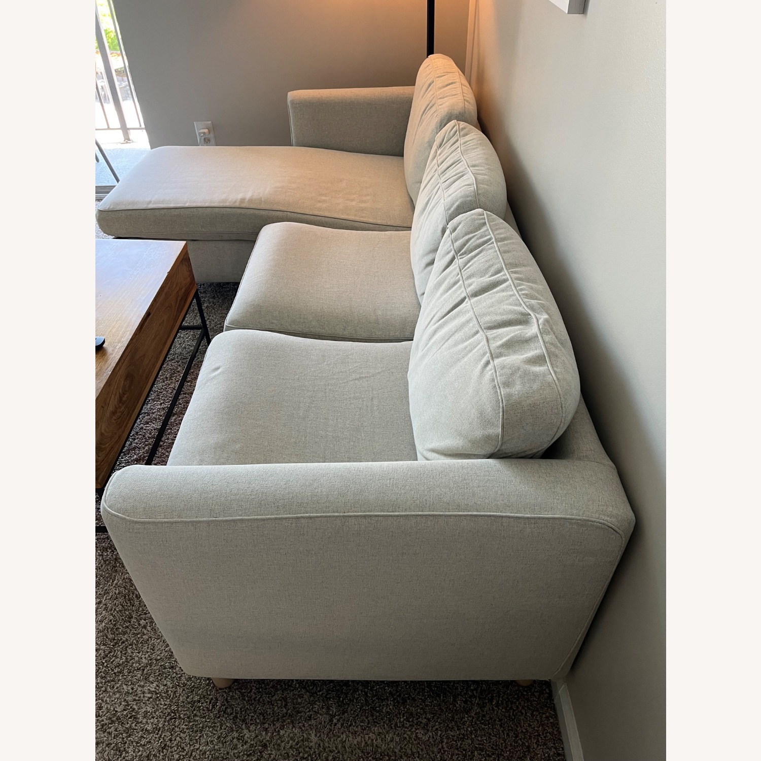 IKEA Parup Natural Fabric Chaise Lounge - image-3