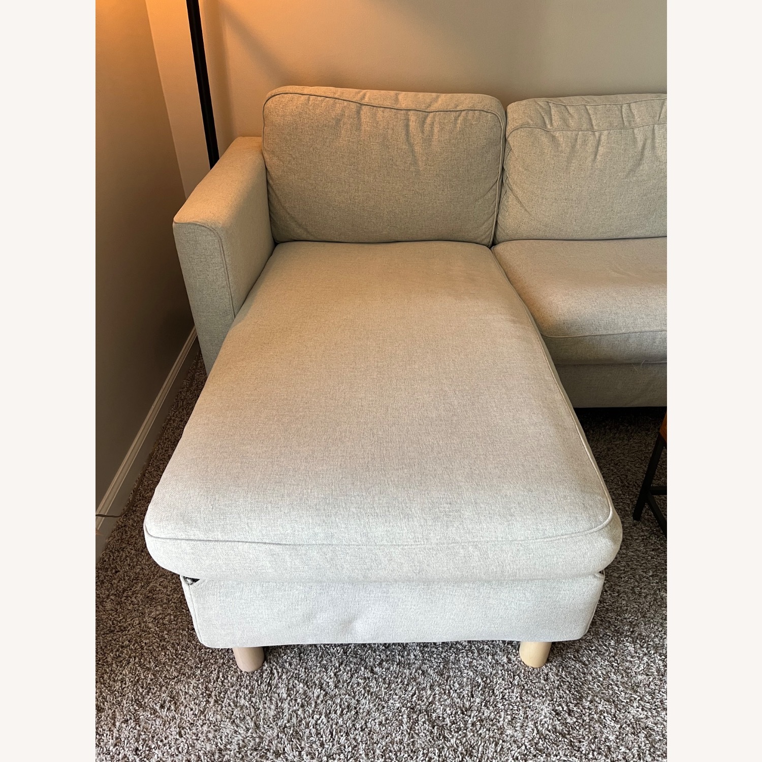 IKEA Parup Natural Fabric Chaise Lounge - image-2