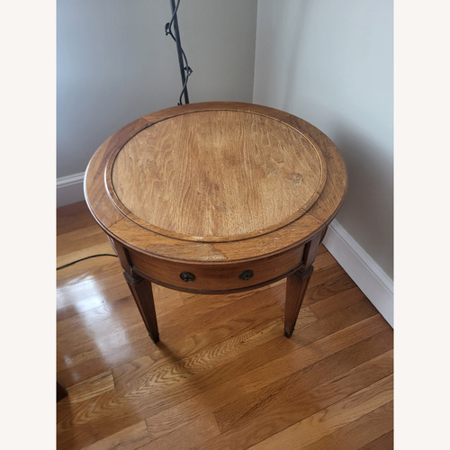 Used Hekman Furniture Light Brown Wood Side Table for sale on AptDeco