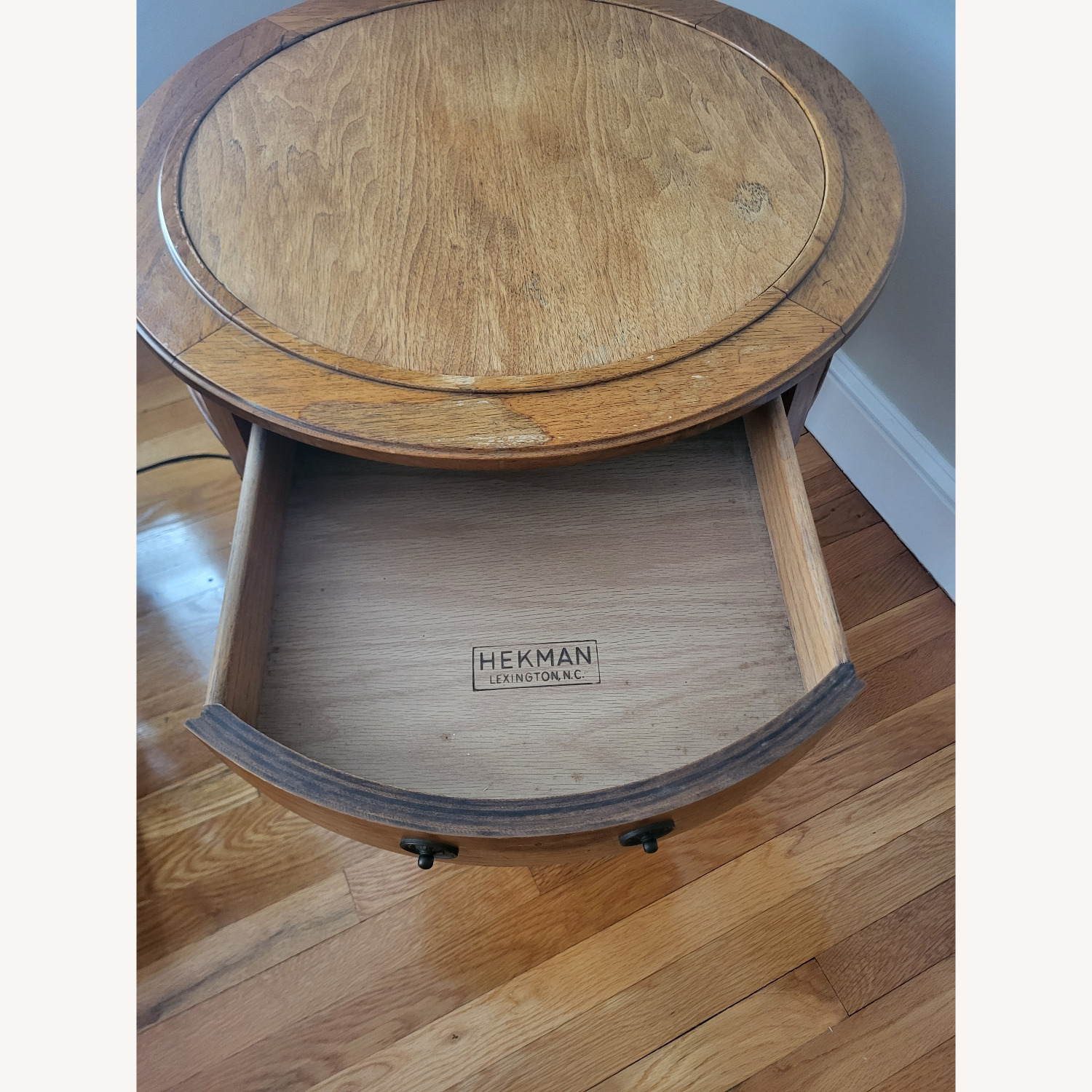 Hekman Furniture Light Brown Wood Side Table - image-3