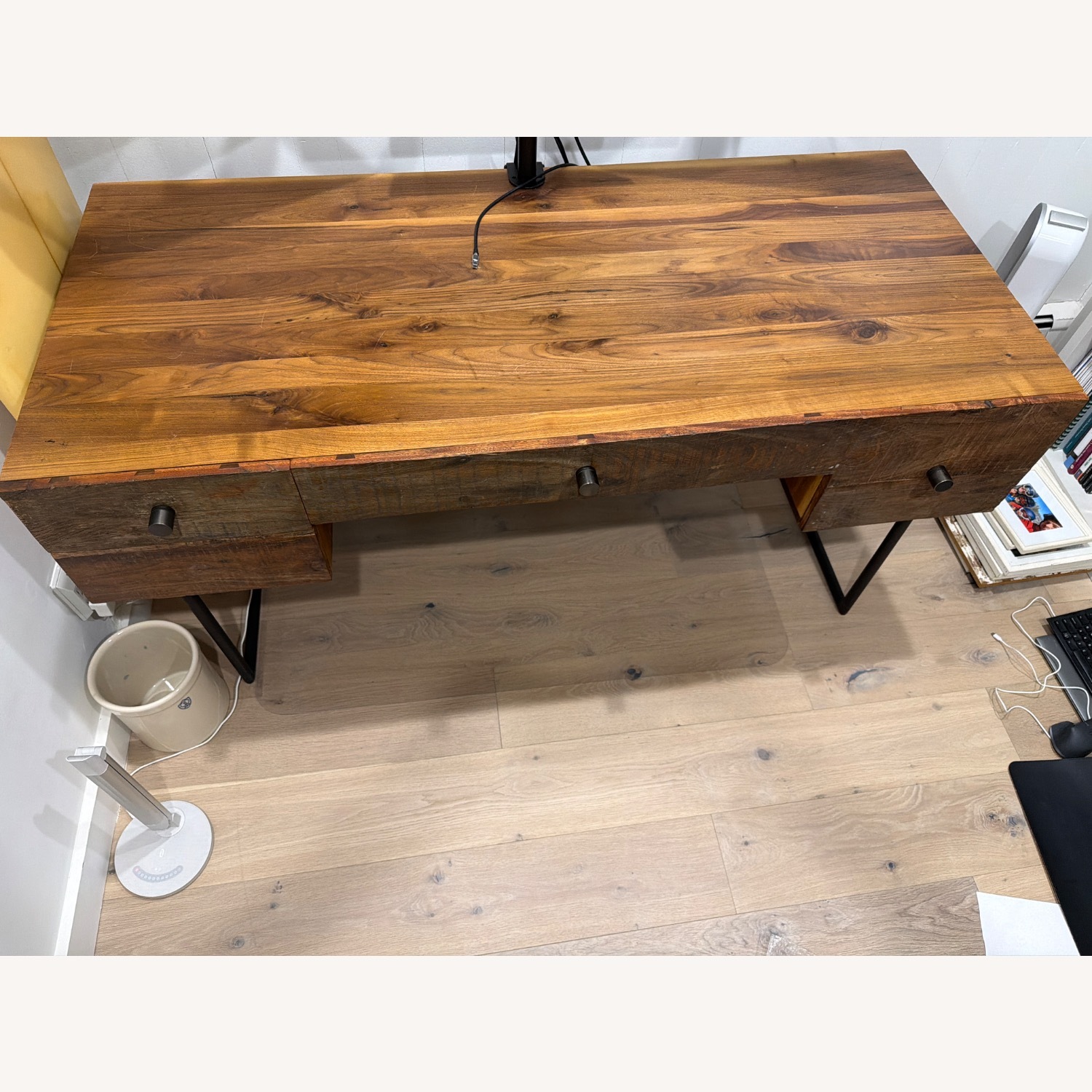 Crate & Barrel Atwood Dark Brown Wood Desk - image-2