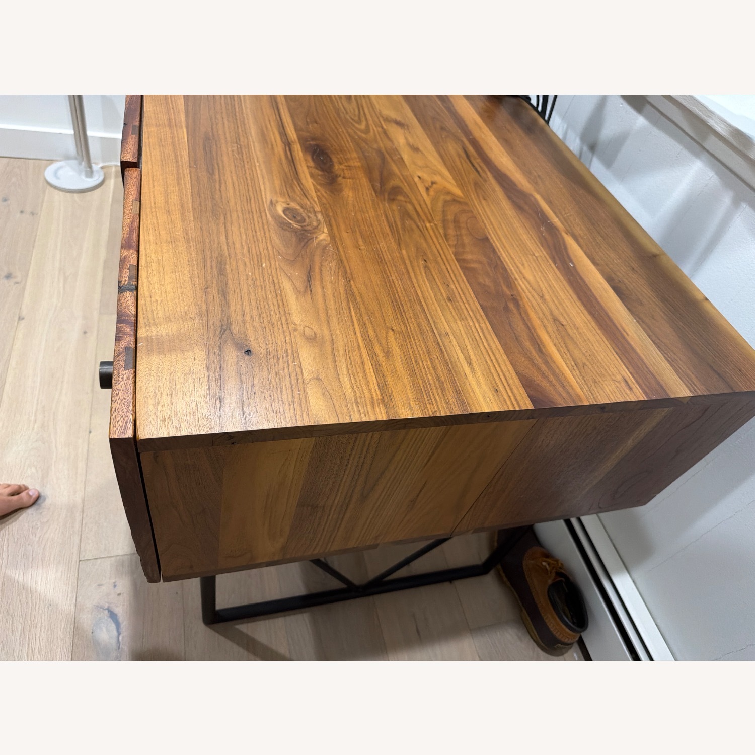 Crate & Barrel Atwood Dark Brown Wood Desk - image-3