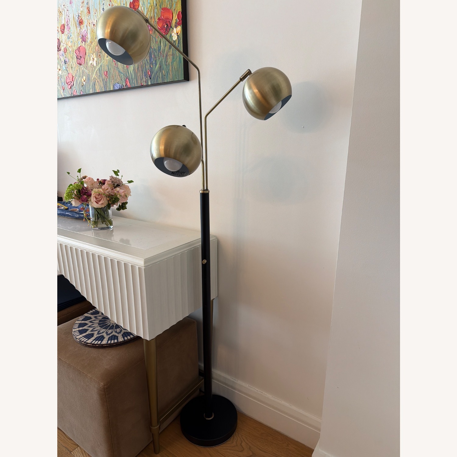 Pottery Barn Brooks Metal Triple Head Floor Lamp (68") - image-2