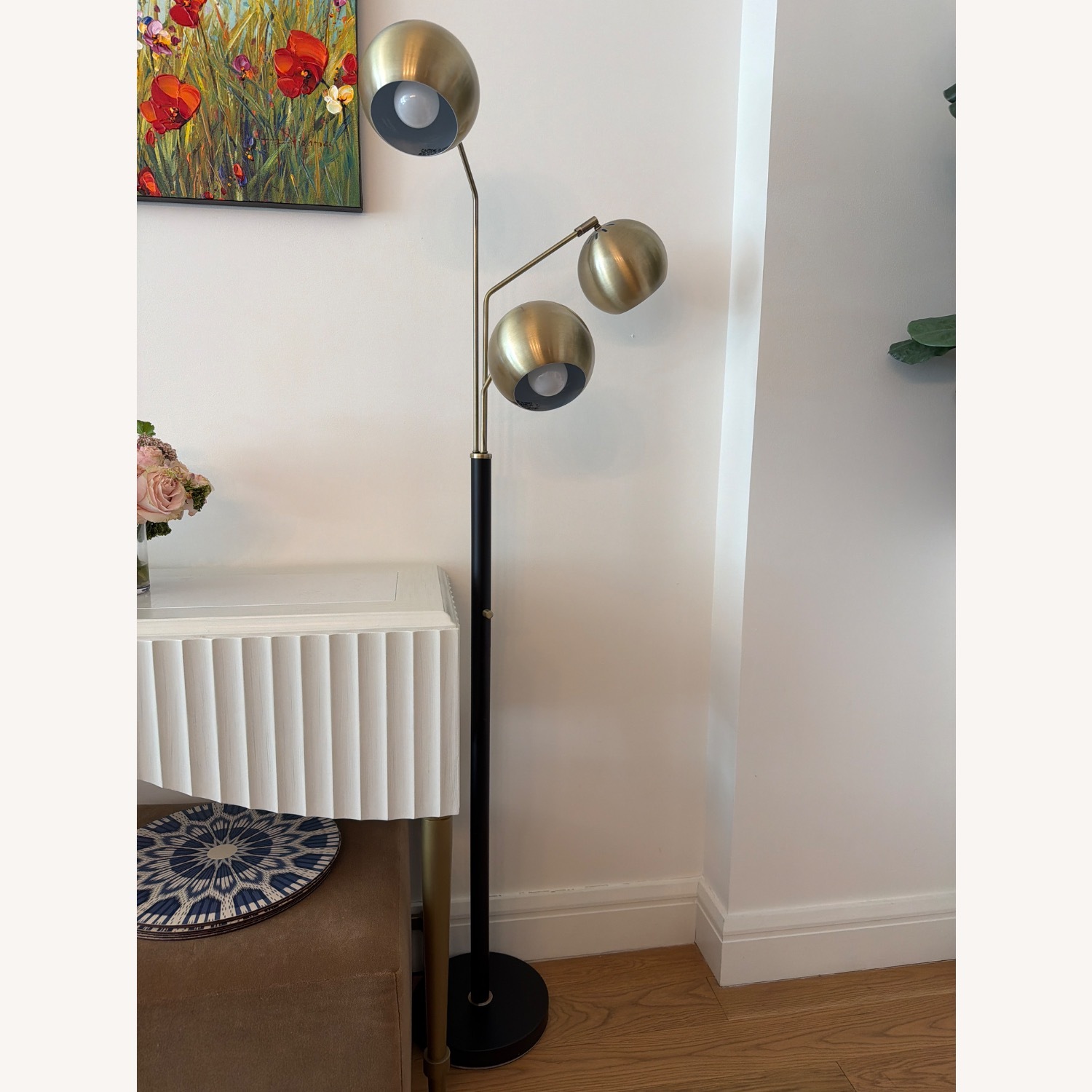 Pottery Barn Brooks Metal Triple Head Floor Lamp (68") - image-1