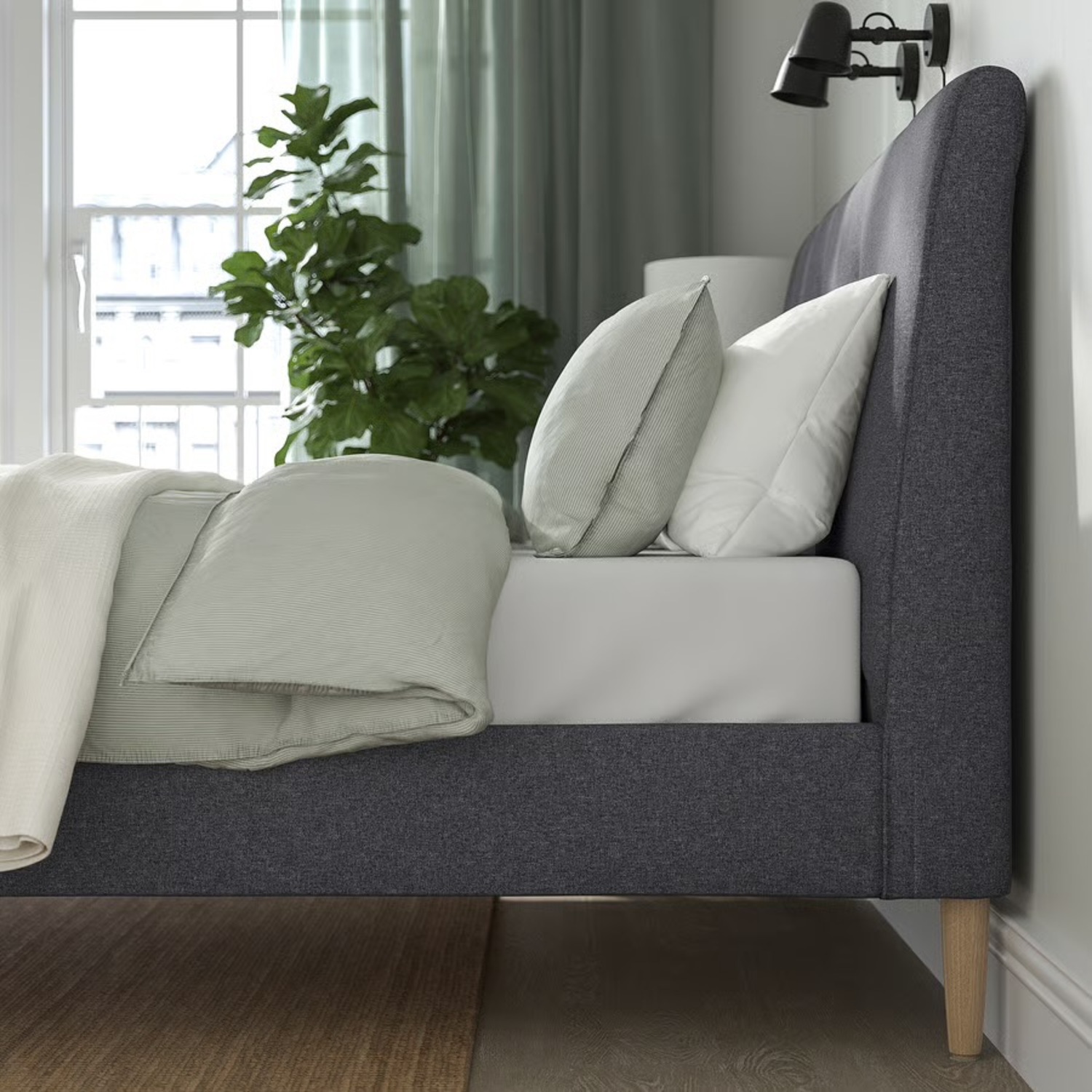 IKEA IDANÄS Dark Grey Bed Frame - image-2
