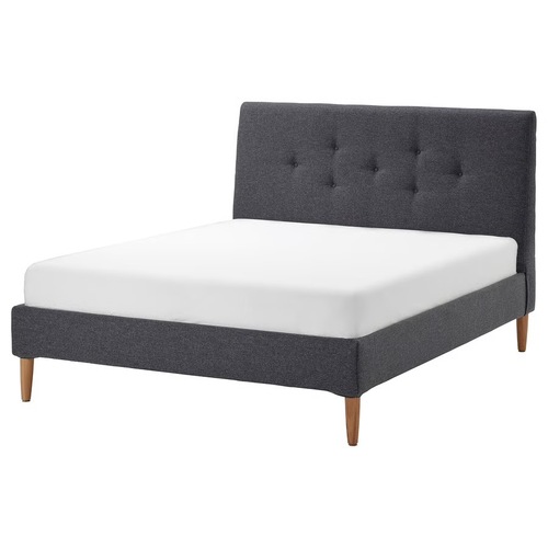 Used IKEA IDANÄS Dark Grey Bed Frame for sale on AptDeco