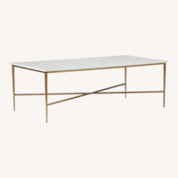 West Elm Neve White Marble Coffee Table