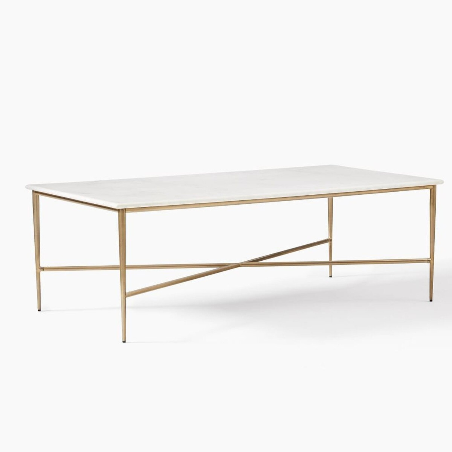West Elm Neve White Marble Coffee Table - image-7