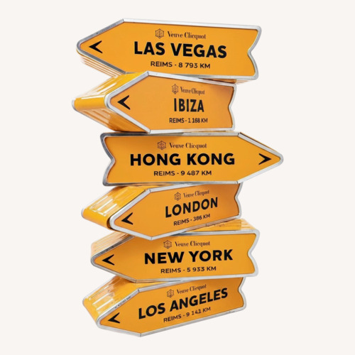 Used Veuve Cliqot Arrows Décor, Set of 6 for sale on AptDeco