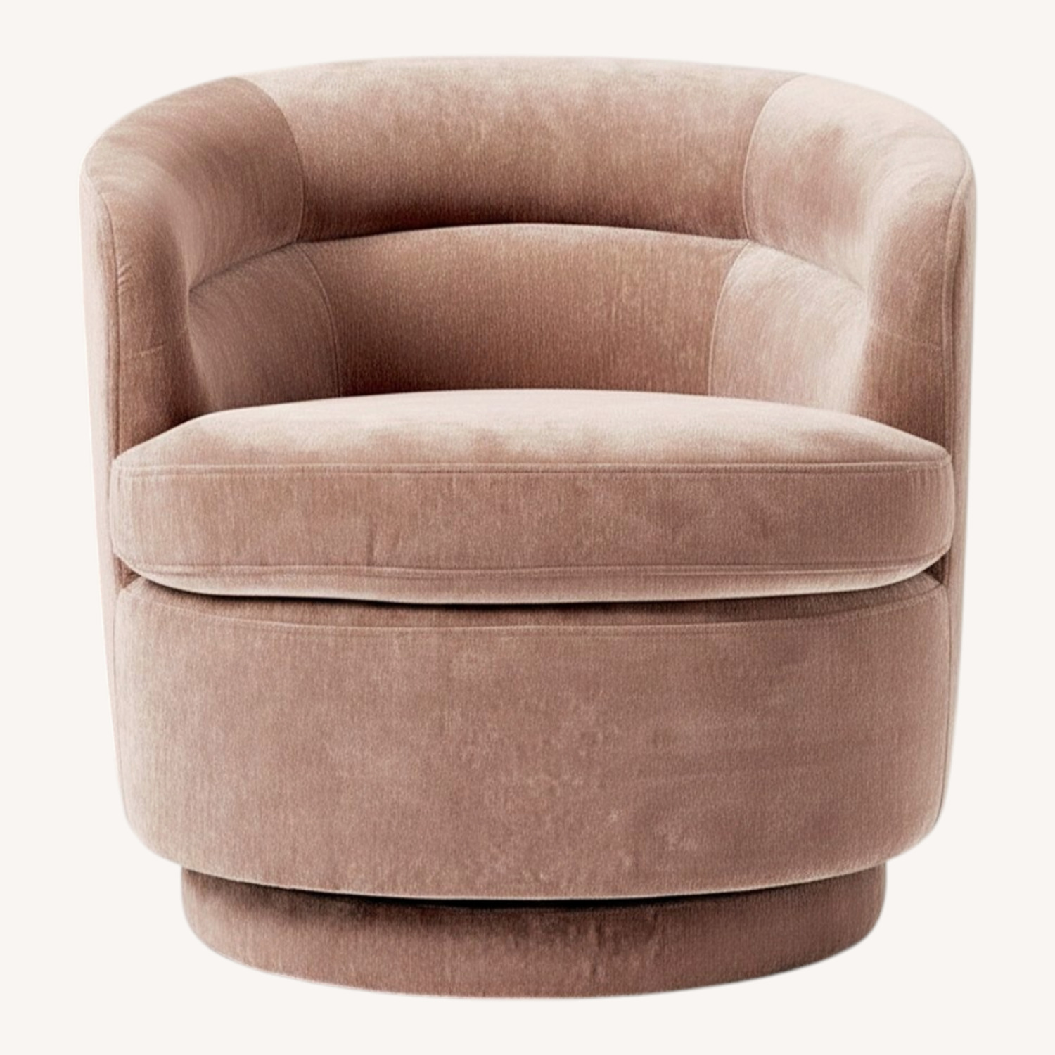 West Elm Viv Swivel Chair Pink - image-0