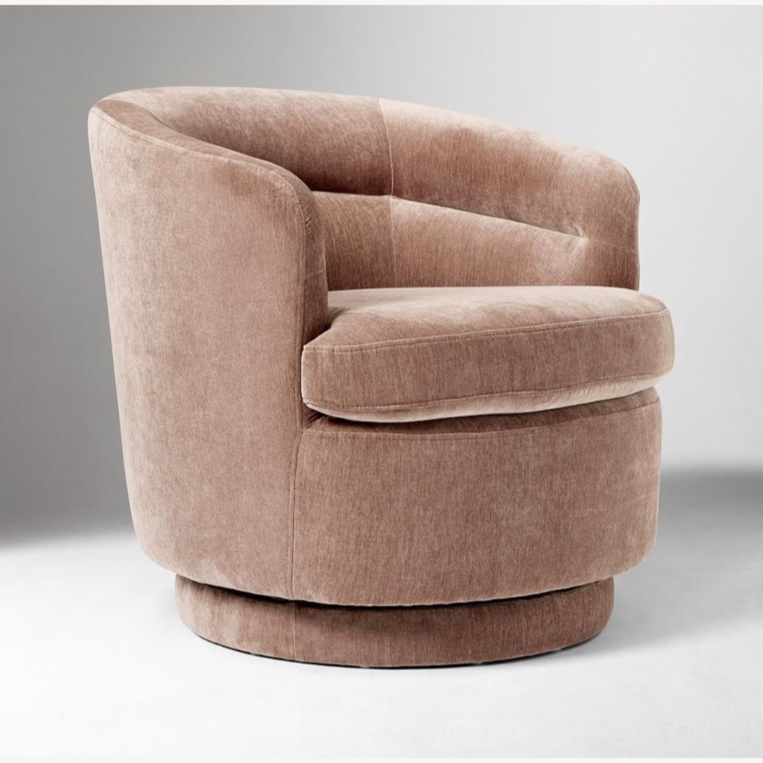 West Elm Viv Swivel Chair Pink - image-1