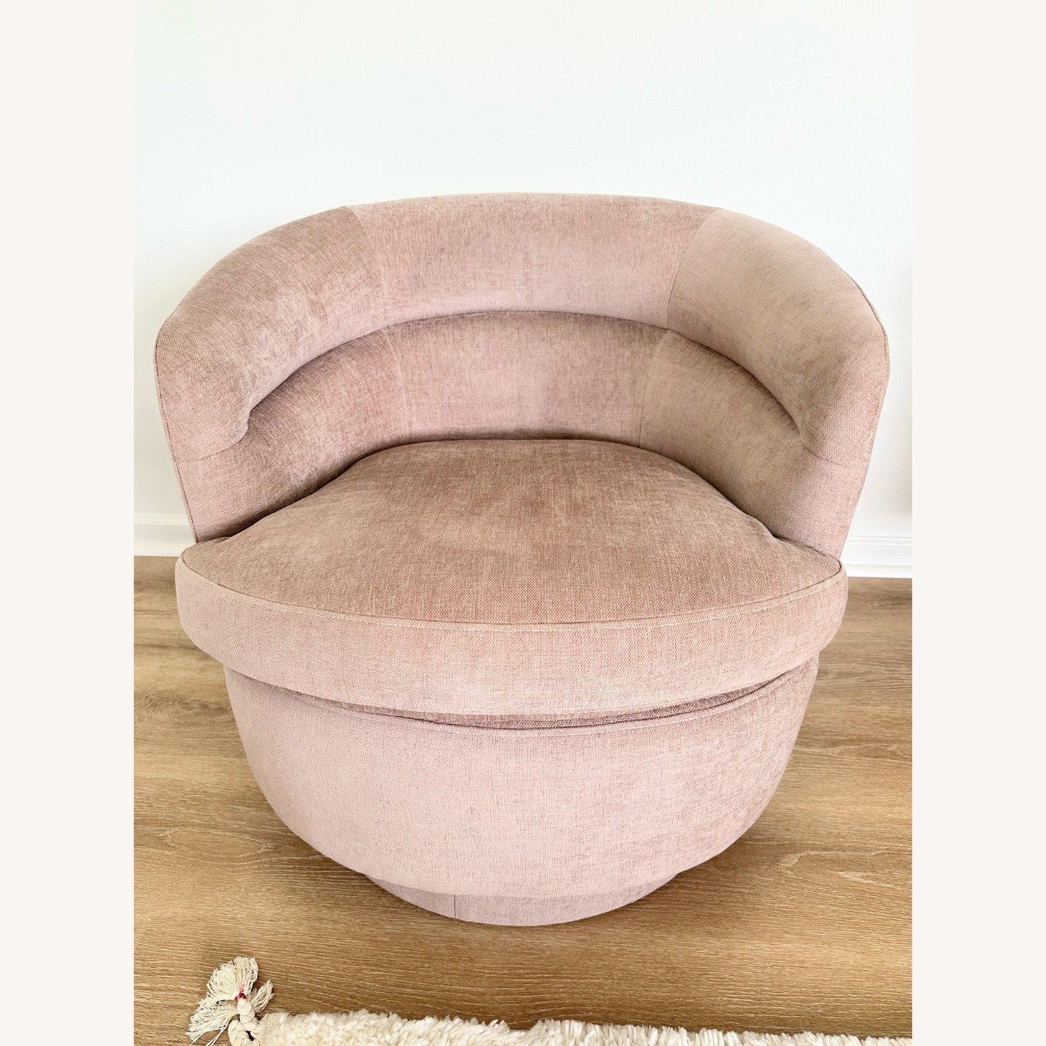 West Elm Viv Swivel Chair Pink - image-2