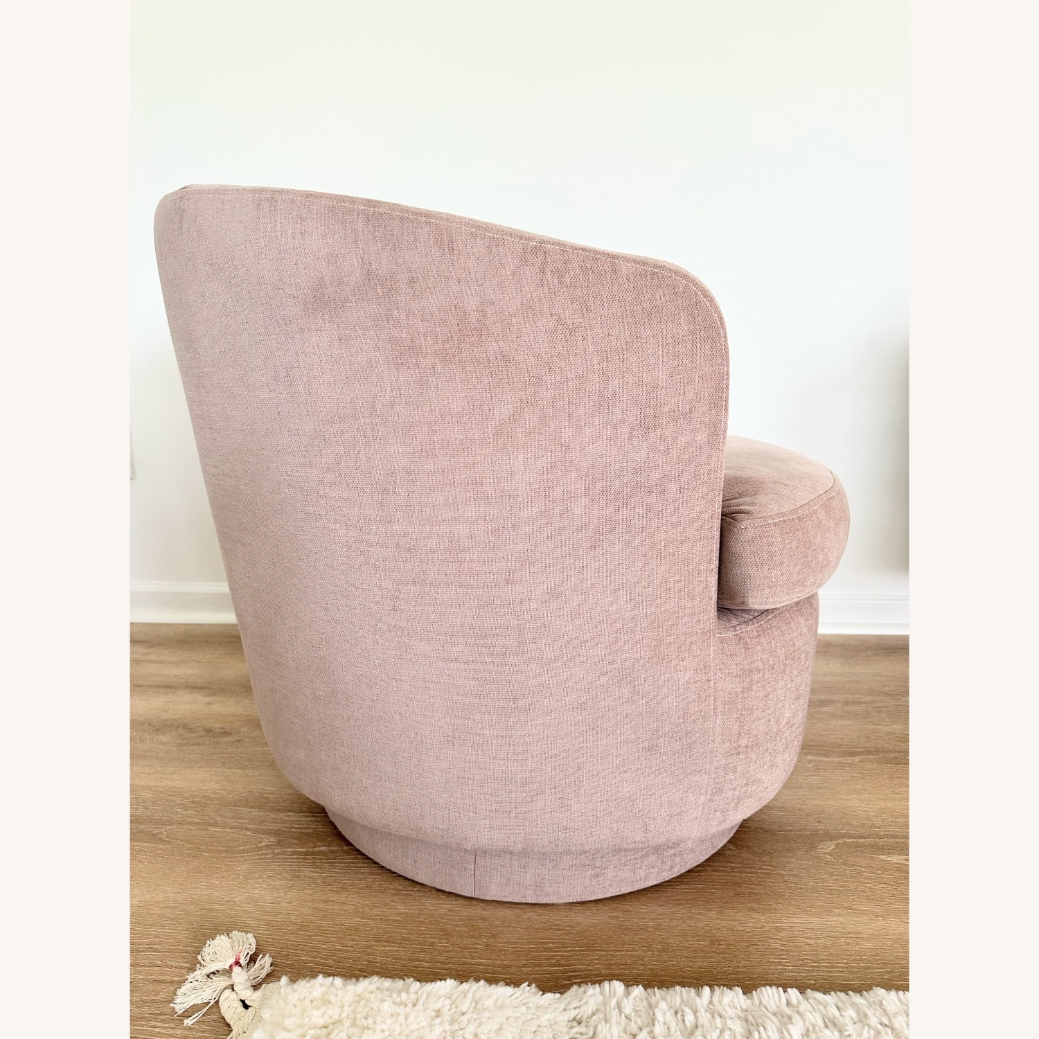 West Elm Viv Swivel Chair Pink - image-3