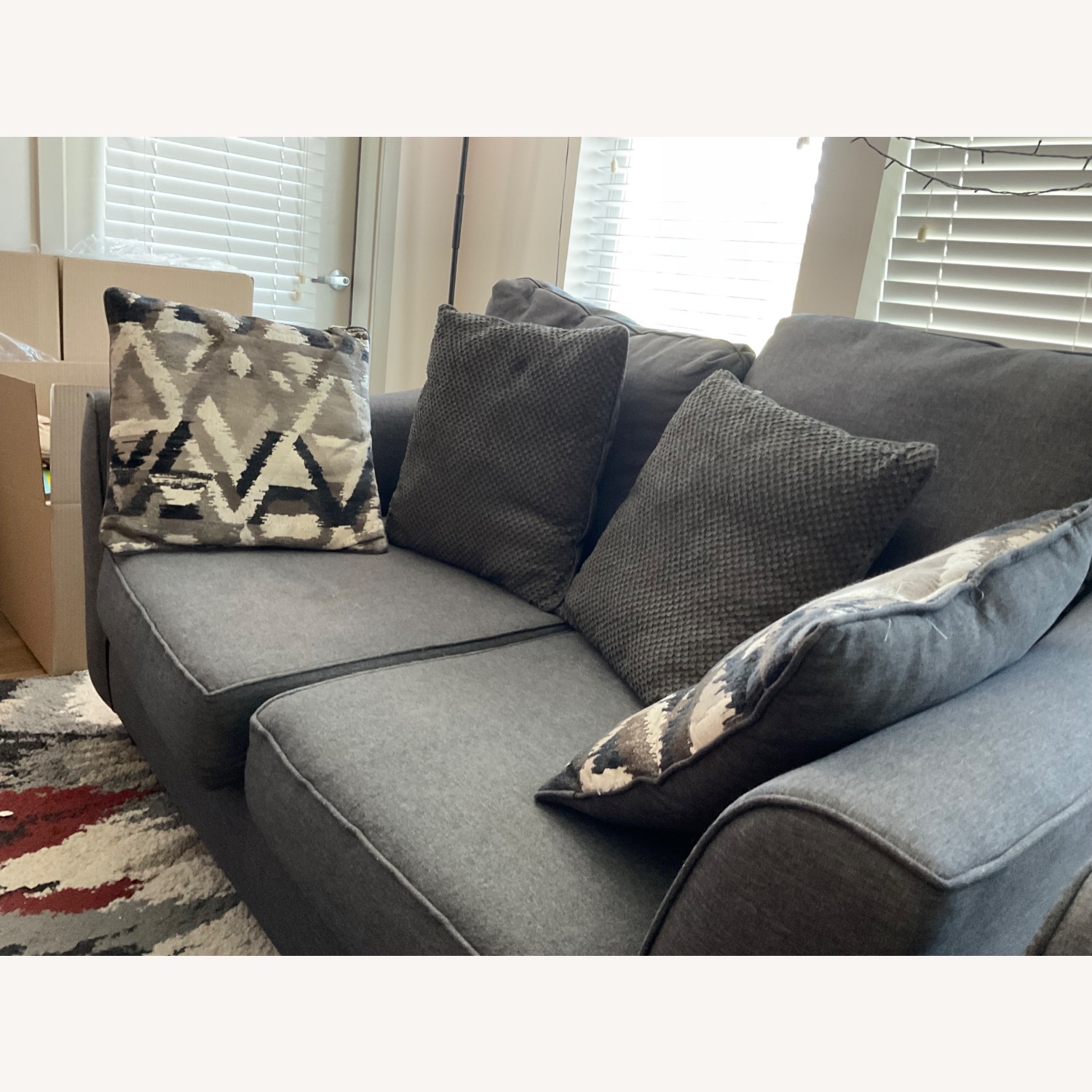 Bob's Discount Furniture Light Gray Loveseat - image-3