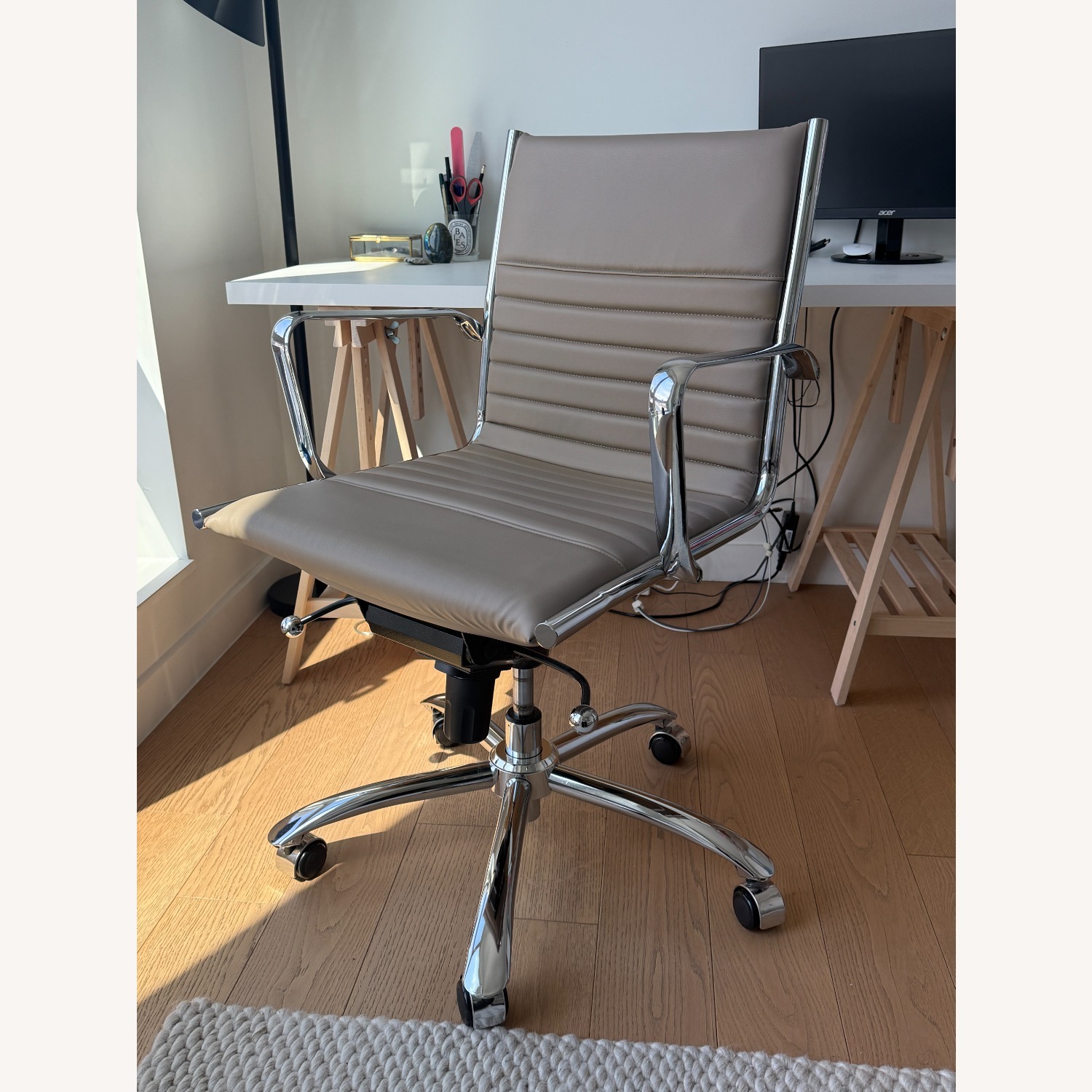 Mid-Century style Office Chair Taupe  - image-14
