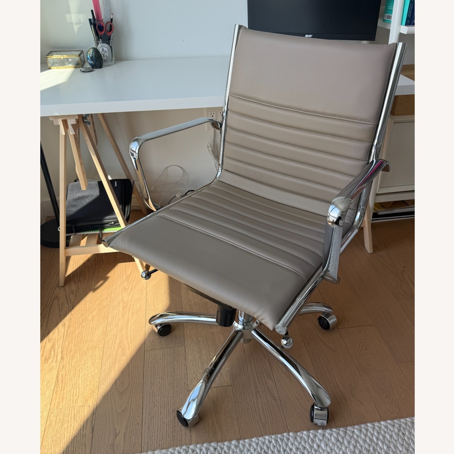 Mid-Century style Office Chair Taupe  - image-11
