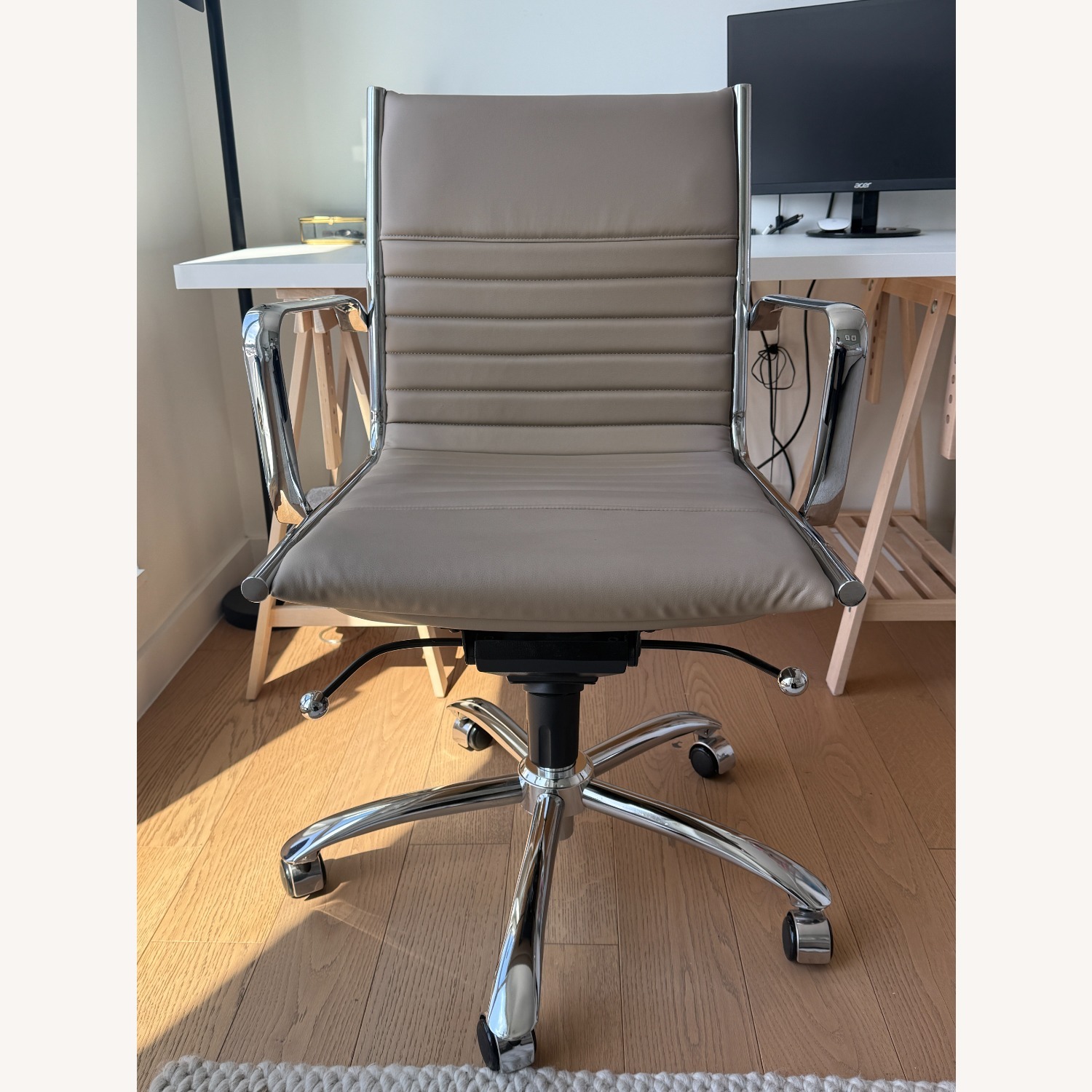 Mid-Century style Office Chair Taupe  - image-8