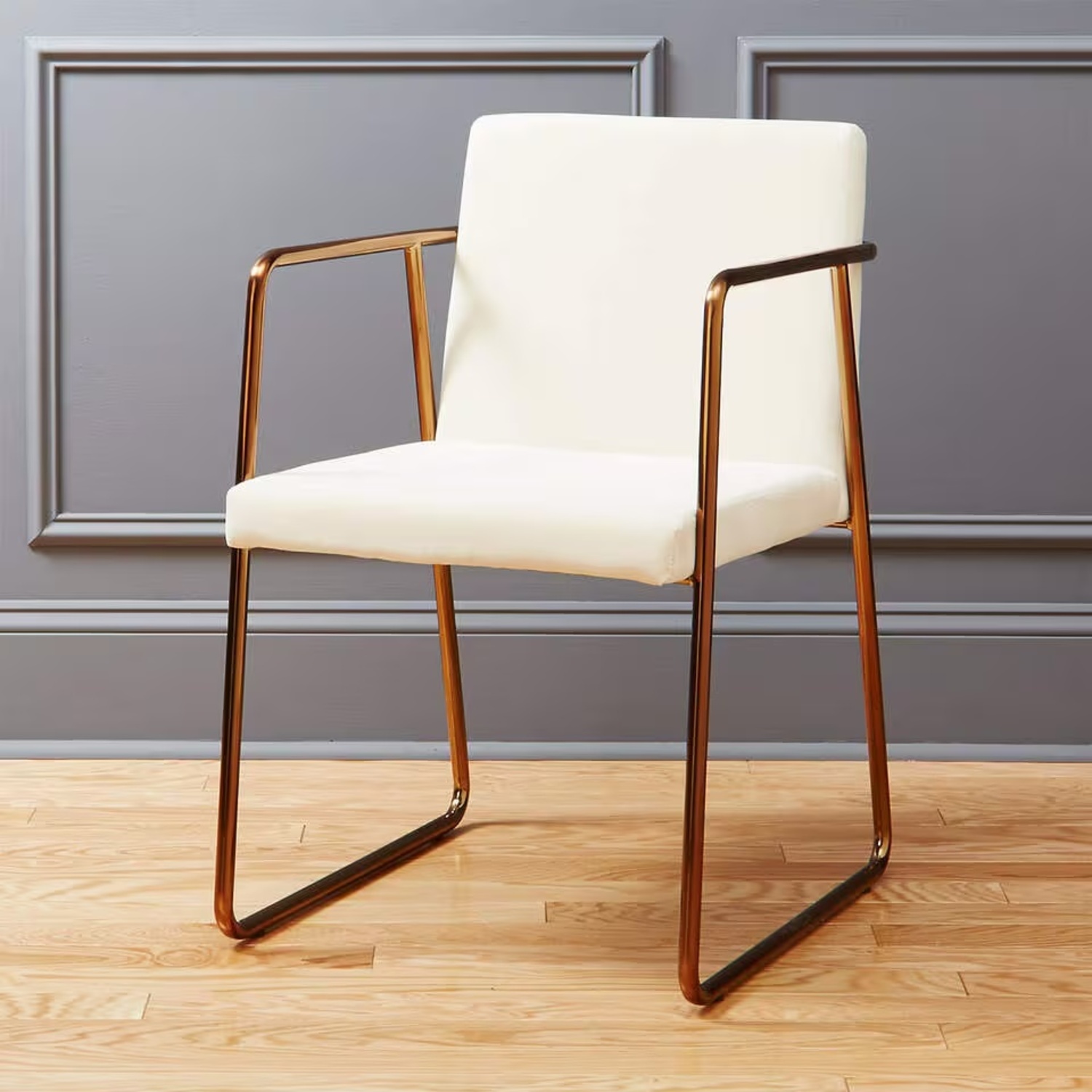 CB2 Rouka White Fabric Dining Chairs - image-6