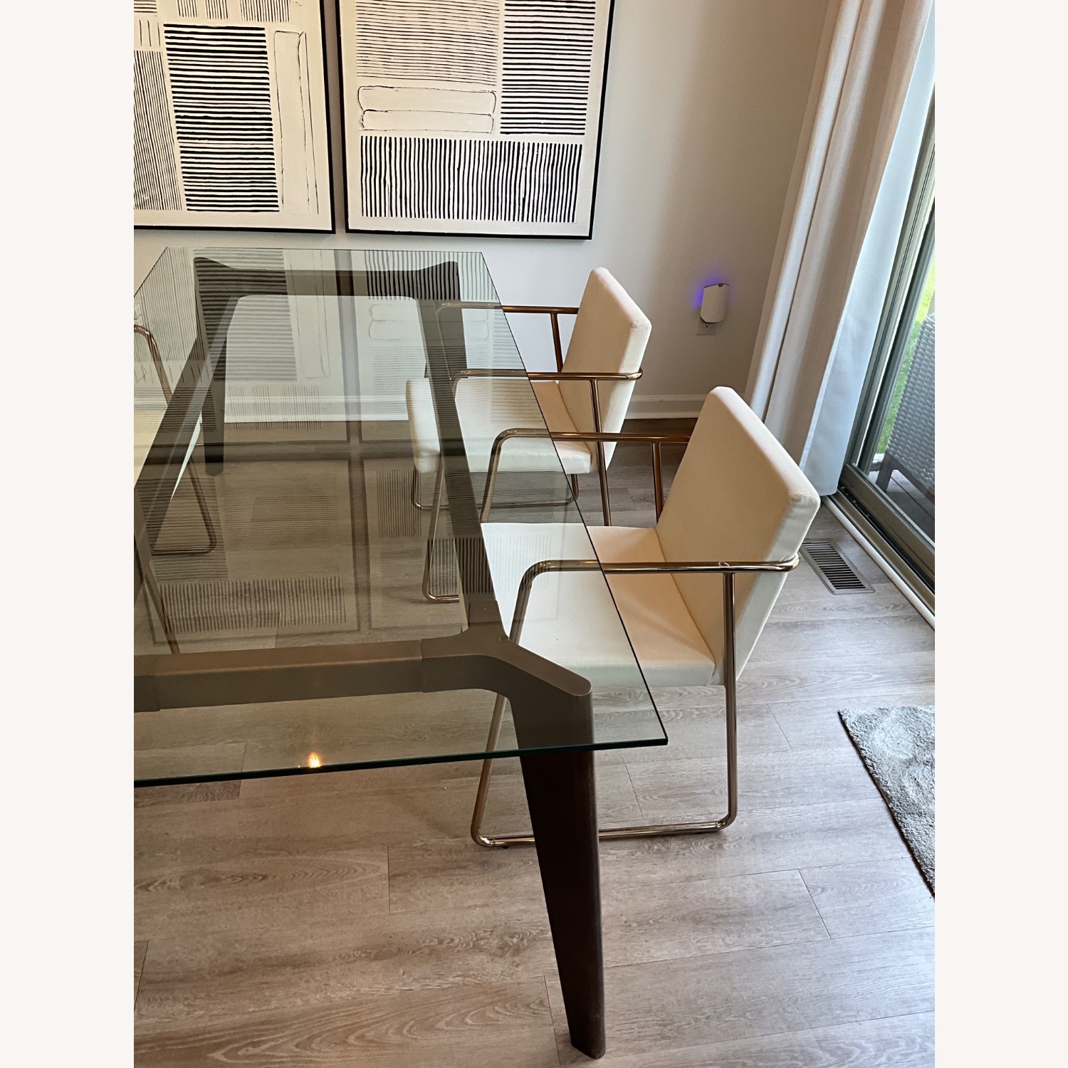 CB2 Rouka White Fabric Dining Chairs - image-5