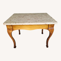 Vintage/Antique Coffee Table With Stone Top