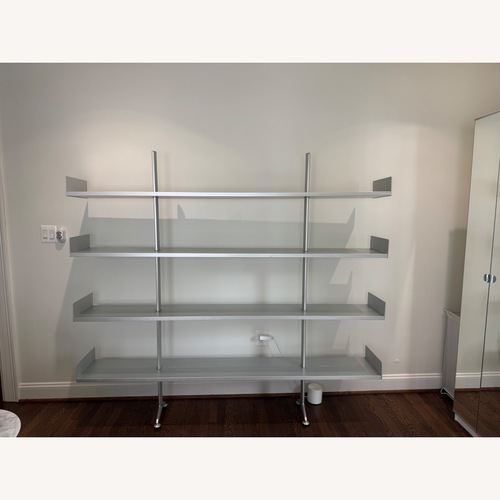 Used Silver Metal Wall Unit Bookshelf  for sale on AptDeco