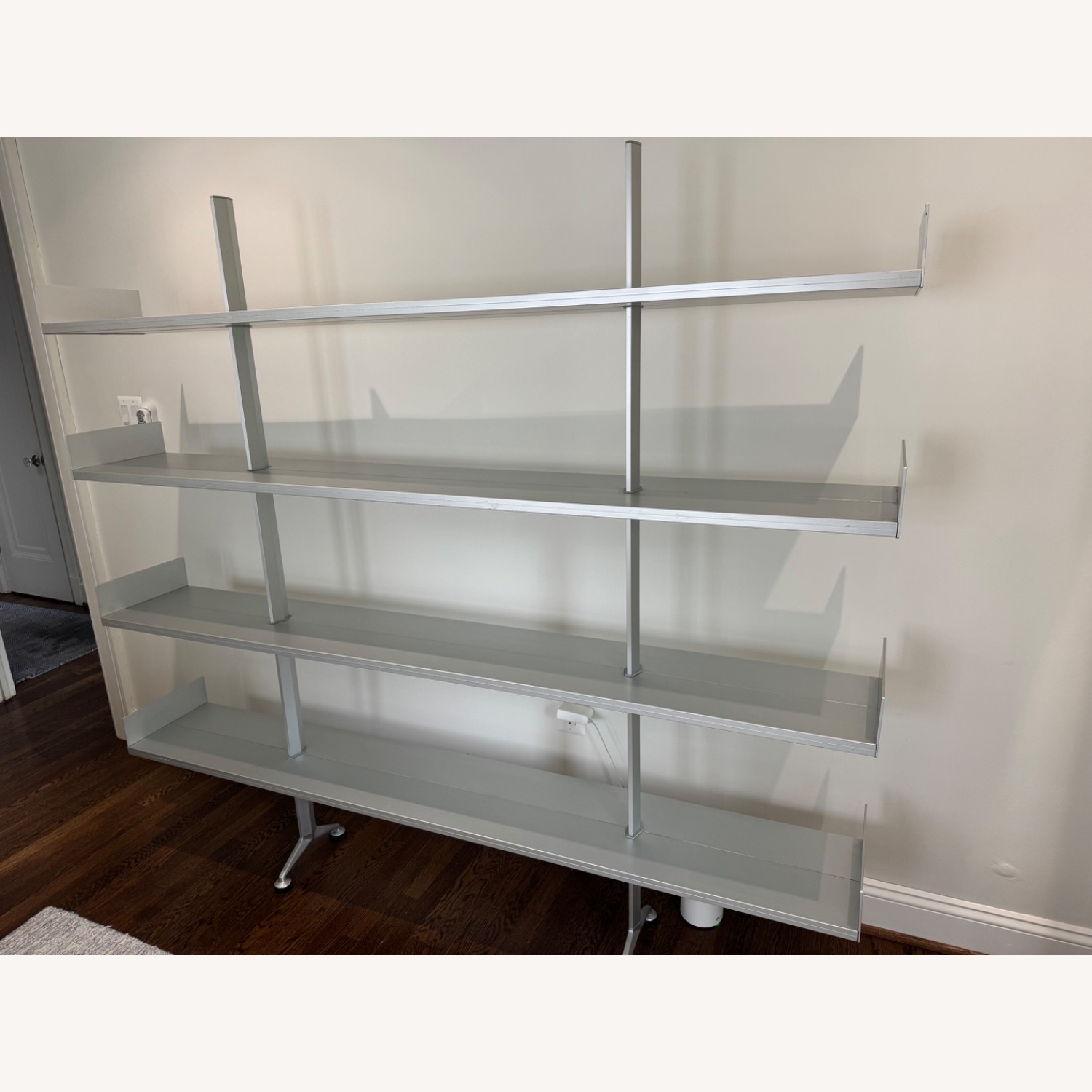 Silver Metal Wall Unit Bookshelf  - image-2