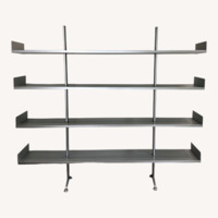 Silver Metal Wall Unit Bookshelf 