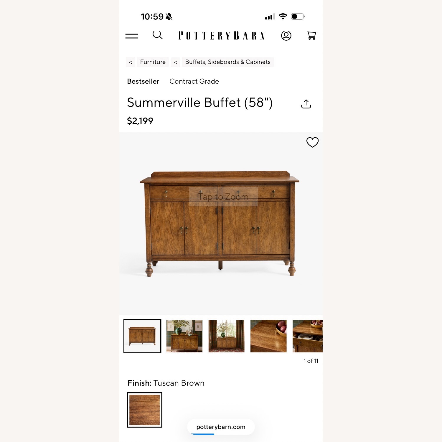 Pottery Barn Summerville Buffet - image-1