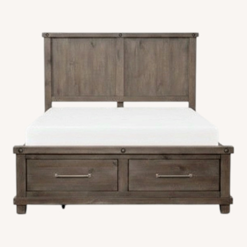 Used Living Spaces Jaxson King Size Bedframe for sale on AptDeco