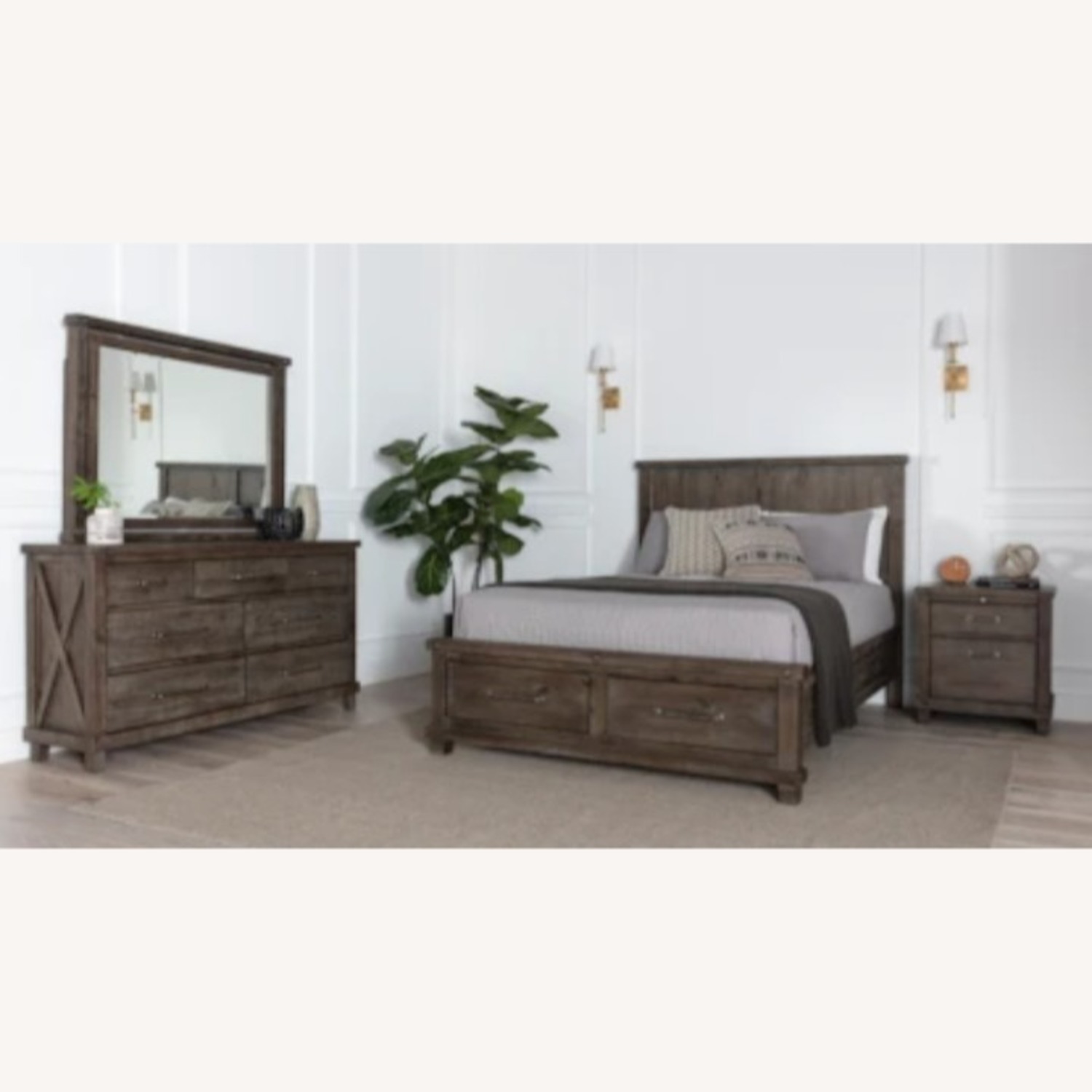 Living Spaces Jaxson King Size Bedframe - image-1