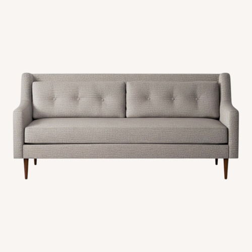 Used West Elm Crosby Tufted Grey Apartment Sofa for sale on AptDeco