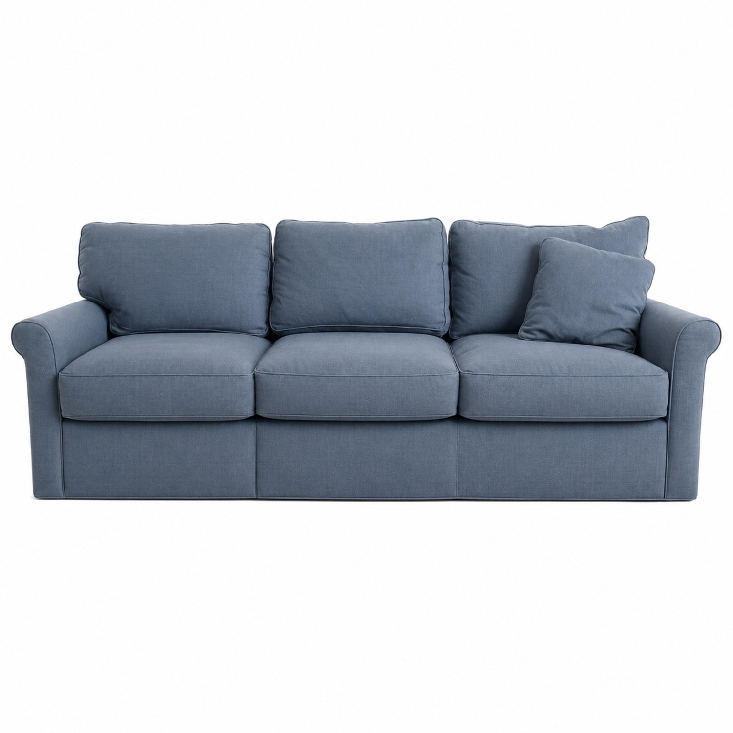Crate & Barrel Monterey Blue Linen 3+ Seater Sofa - image-11
