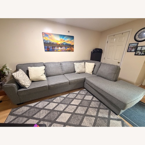 Used Light Gray Fabric 3+ Piece Sectional for sale on AptDeco
