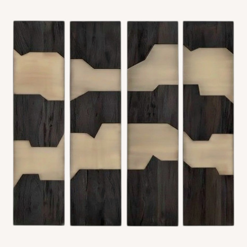 Used Four Hands Maya Black Wood Wall Decor for sale on AptDeco