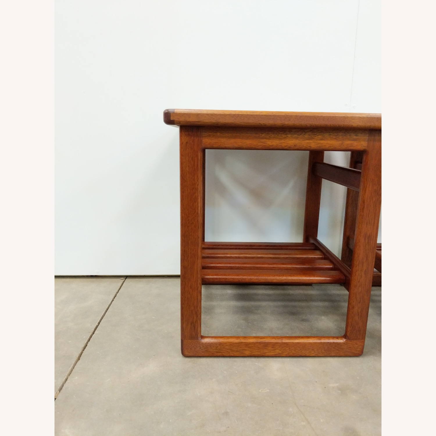 2 Vintage Mid Century Modern Teak/Tile Side Tables - image-5