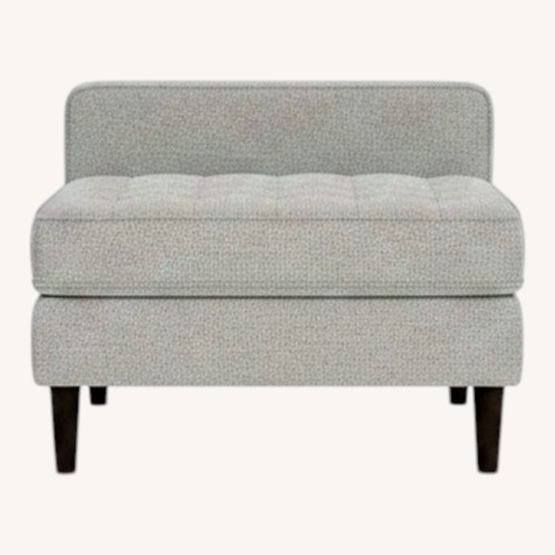 Used EQ3 Reverie Ottoman Light Gray Fabric  for sale on AptDeco