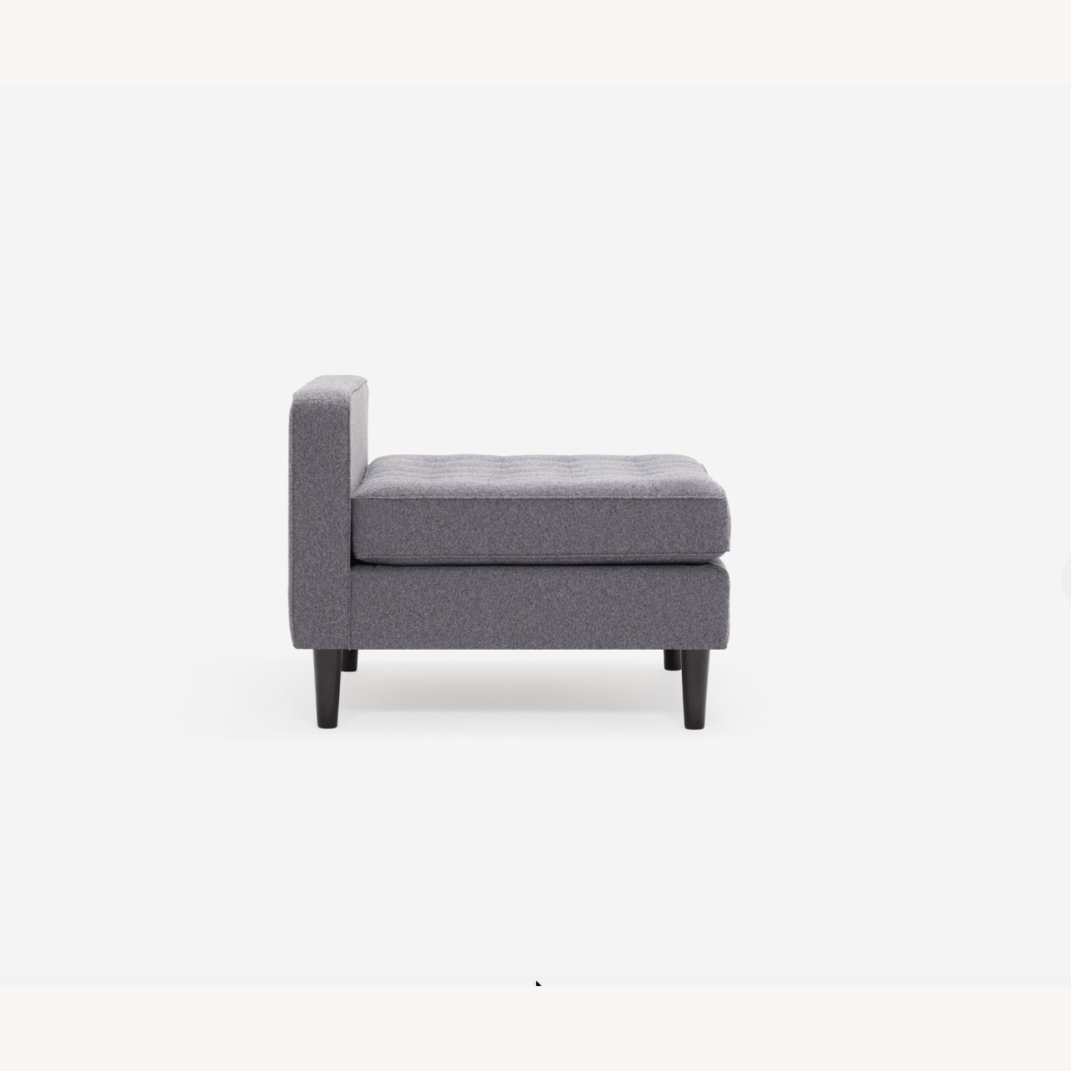 EQ3 Reverie Ottoman Light Gray Fabric  - image-5