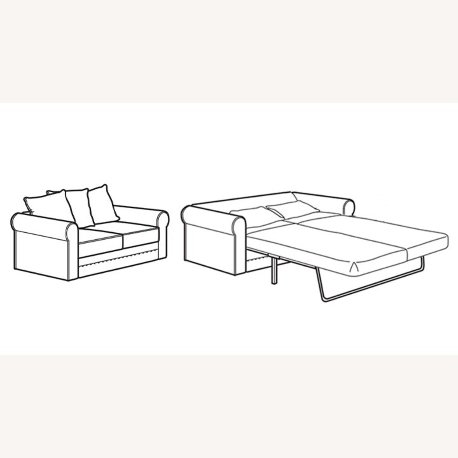 IKEA Härlanda Dark Gray Fabric Sleeper Sofa - image-2