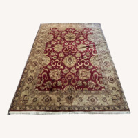 Red Wool Area Rug 9' x 12'