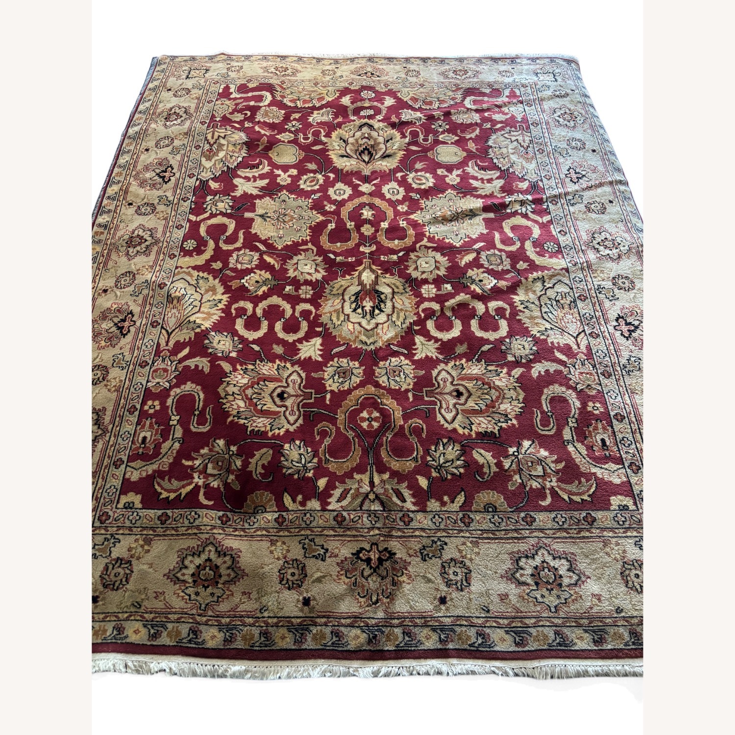 Red Wool Area Rug 9' x 12' - image-2