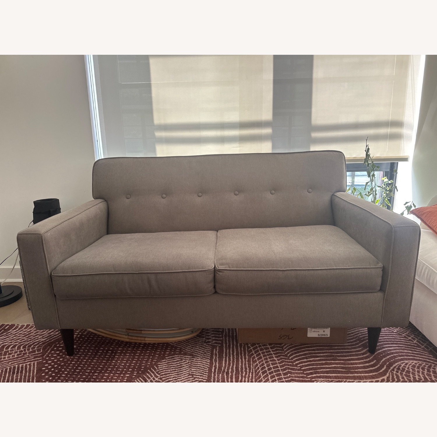 Boston Interiors Dark Gray Fabric 2 Seater Sofa - image-1