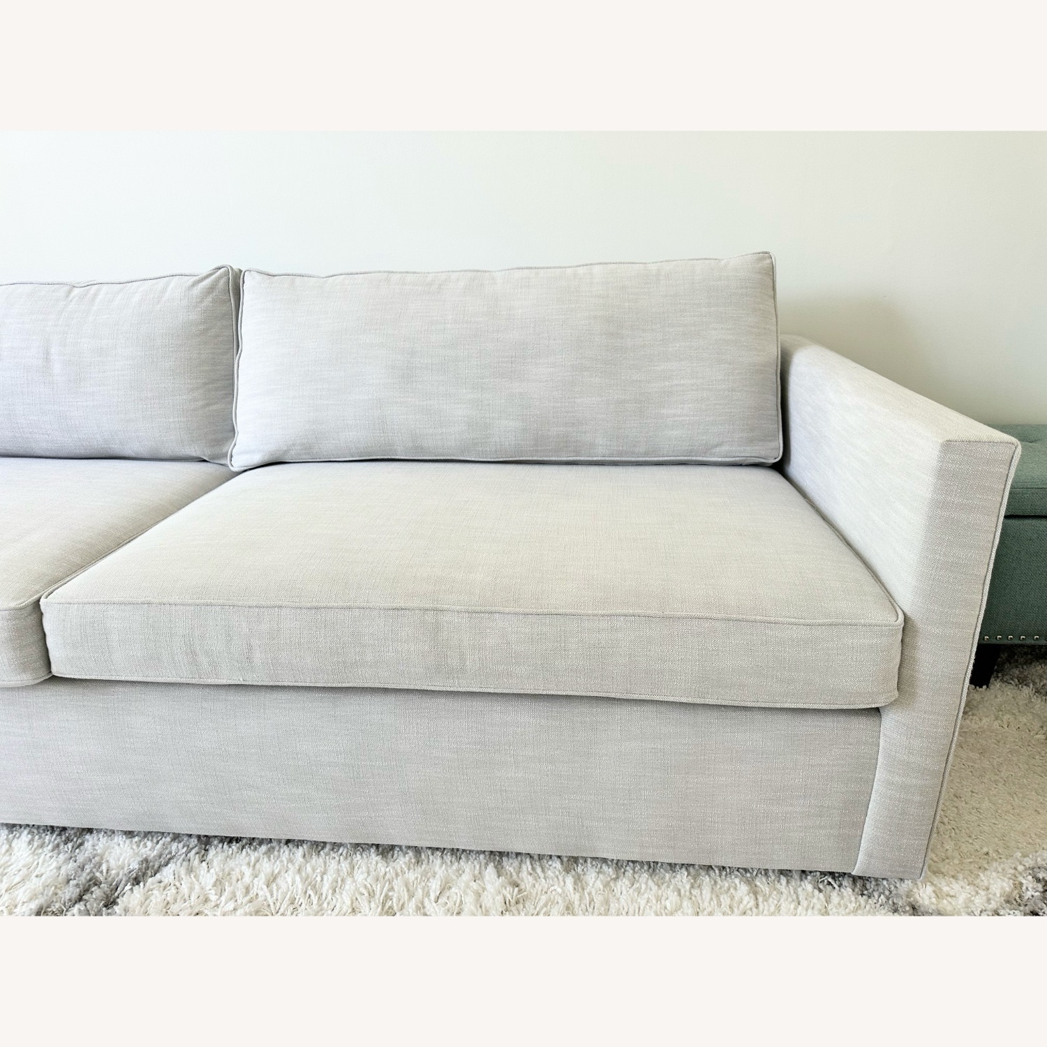 West Elm Harris Light Gray Fabric 2 Seater Sofa - image-5