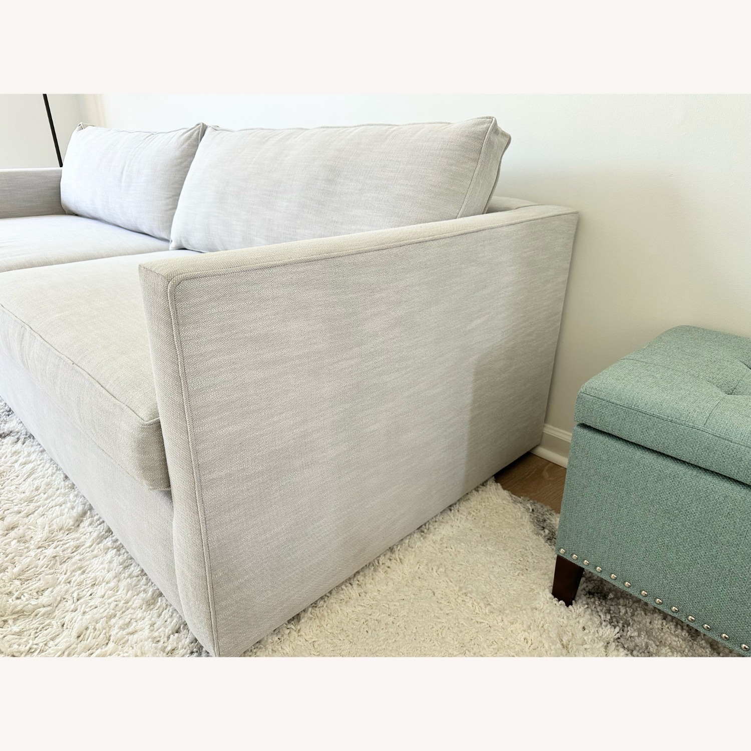 West Elm Harris Light Gray Fabric 2 Seater Sofa - image-6