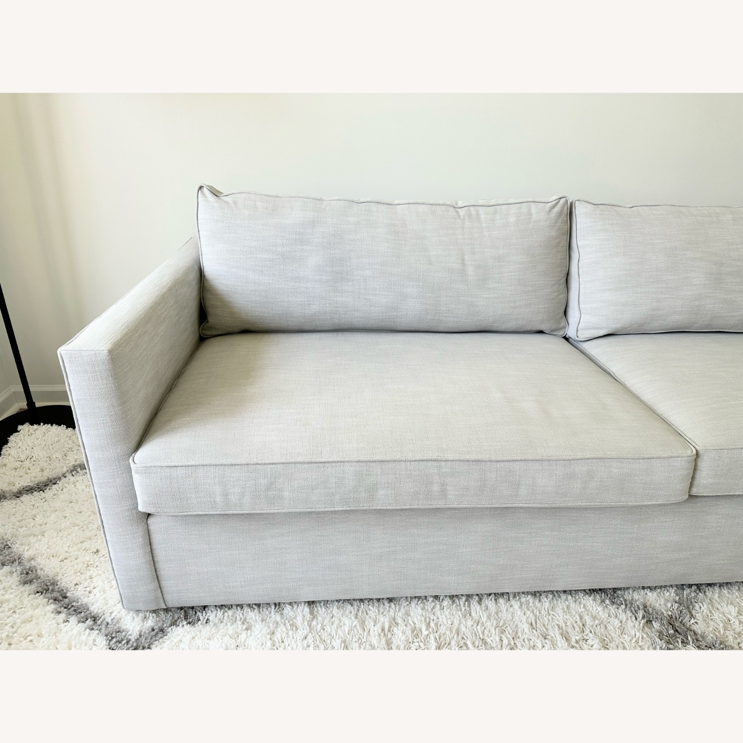 West Elm Harris Light Gray Fabric 2 Seater Sofa - image-3
