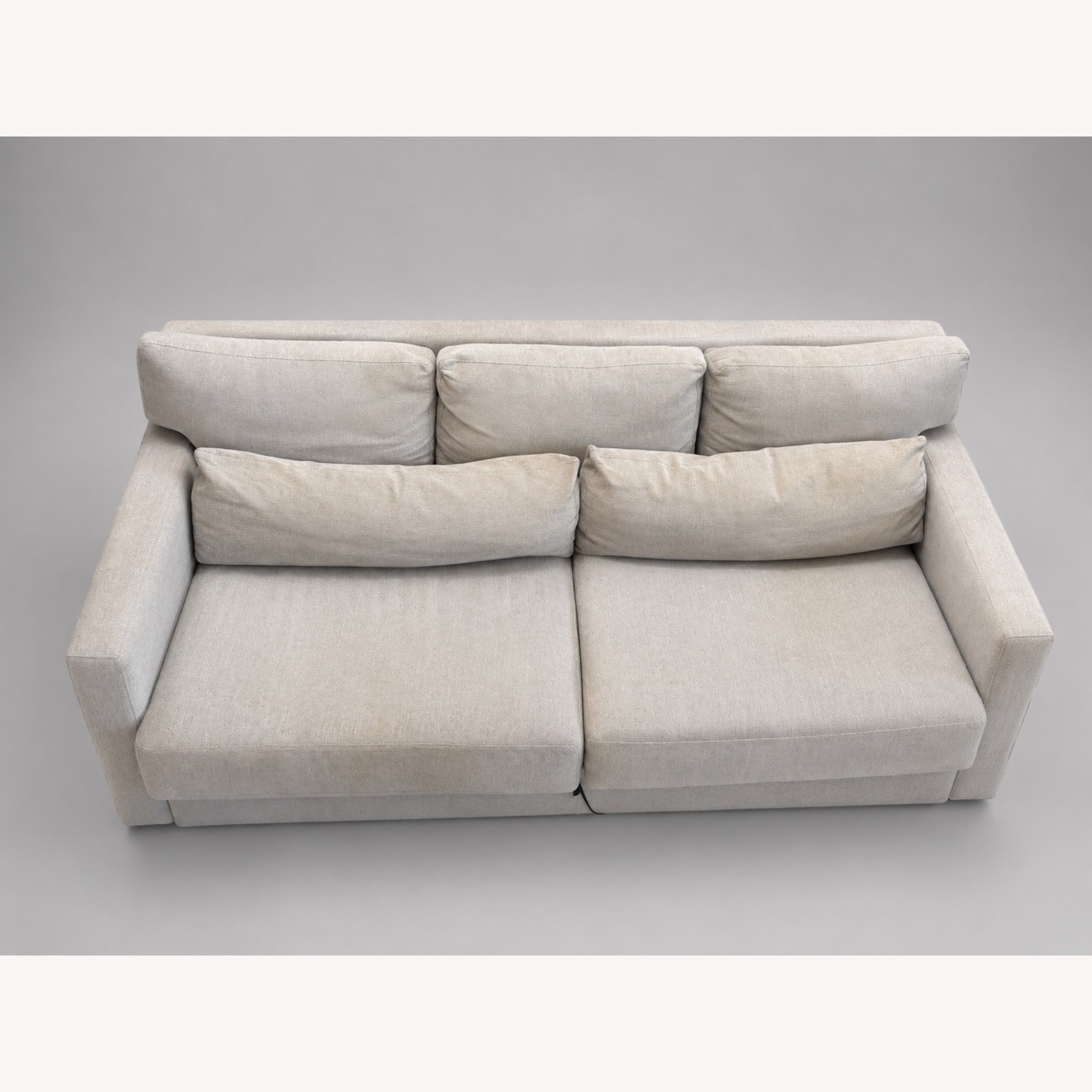 Design Within Reach Blue Fabric Sleeper Sofa - image-1